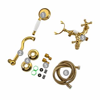 Смеситель для ванны Gappo G3289-6 золото