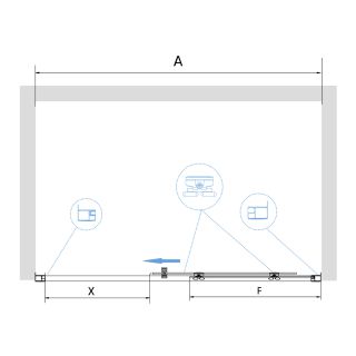 Душевая дверь RGW Passage PA-14 100x195см хром 41081410-11