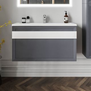 Тумба под раковину Бриклаер Берлин 4627125416125 100 см оникс серый