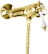 Смеситель для душа однорычажный, золото Cezares MARGOT-DM-03/24-Bi