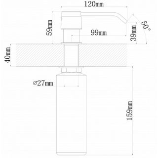 Дозатор для кухонной мойки Florentina Рондо жасмин