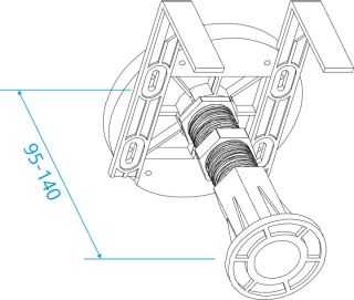 Ножки для поддона RGW N-01 03230111-31 (10) черный
