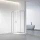 Душевой уголок Veconi Rovigo RV-01, 900x900x1950, хром, стекло прозрачное