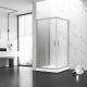 Душевой уголок Veconi Rovigo RV-83, 1000х800х1950, никель брашинг, прозрачное стекло