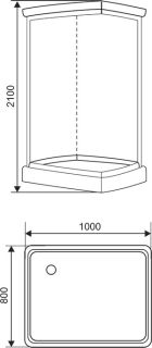 Душевая кабина Arcus style S-47 низкий поддон 100*80*210