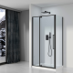 Душевой уголок Black&White Stellar Wind 8181000 100x80 см профиль чёрный матовый стекло матовое
