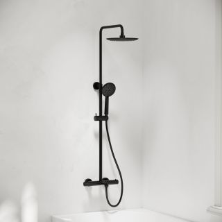 Душевая стойка Sancos Game SC3001LMB с термостатом чёрный матовый