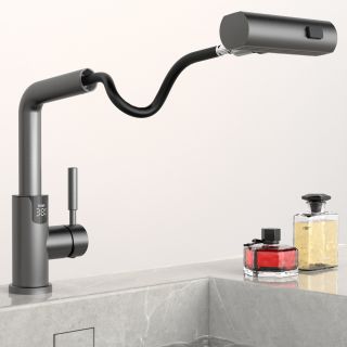 Смеситель для раковины Black&White Sky Day 3028GM оружейная сталь