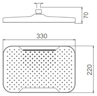 Верхний душ Splenka S451.54 33x22см хром