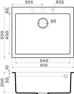 Мойка кухонная Omoikiri Bosen 61-DC тёмный шоколад