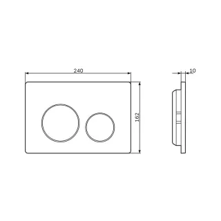Клавиша смыва Am.Pm PrimeFit L I090138 механическая черный матовый