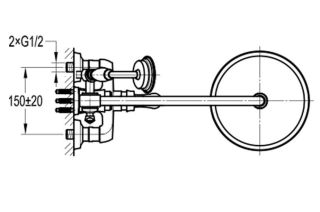 Душевая стойка Swedbe Terracotta Art 2570 с термостатическим смесителем бронза