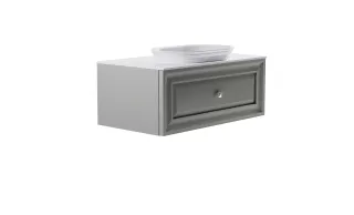 Тумба с раковиной Astra-Form Шарм 4631177713460 90 см серый матовый