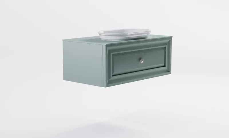 Тумба с раковиной Astra-Form Шарм 4631177715129 100 см зелёный матовый