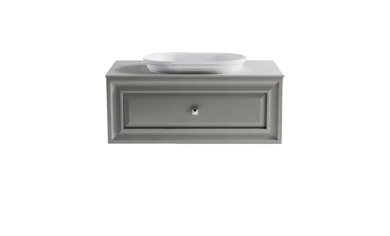 Тумба с раковиной Astra-Form Шарм 4631177715143 100 см серый матовый