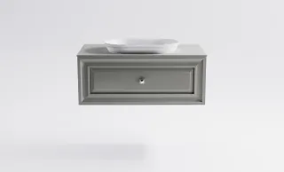 Тумба с раковиной Astra-Form Шарм 4631177715143 100 см серый матовый