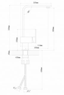 Смеситель для кухни Florentina Сильвер нержавеющая сталь