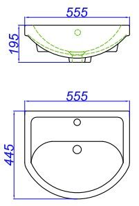 Раковина Aqwella Уют 550
