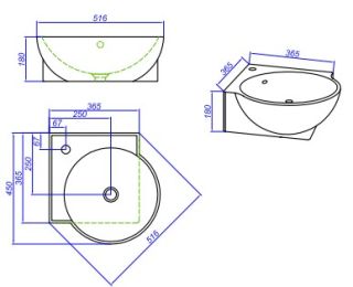 Раковина Aqwella Дельта