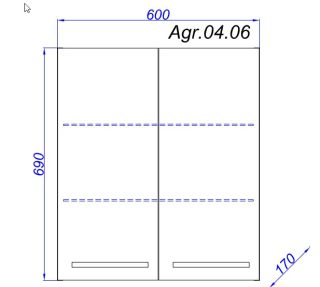 Навесной шкаф Aqwella Аллегро Agr.04.06