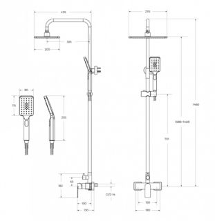 Душевая стойка CEZARES SLIDER-CD-01 хром