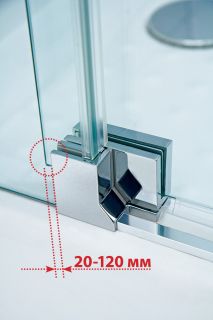 Душевой уголок CEZARES SLIDER-R-2-80/90-C-Cr