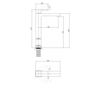 Смеситель для накладной раковины ABBER Daheim хром AF8211