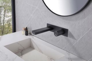 Встраиваемый смеситель для раковины ABBER Rund AF8712B чёрный матовый