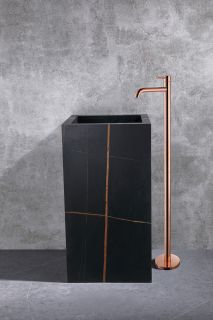 Напольный смеситель для раковины ABBER Wasser Kreis AF8140RG розовое золото