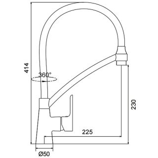 Смеситель для кухни Gappo G4048-8 белый/хром