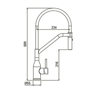 Смеситель для кухни Gappo G4098-16 с гибким изливом золотой чёрный