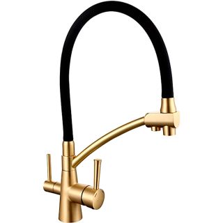 Смеситель для кухни Gappo G4398-1 с гибким изливом бронза