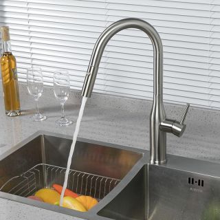 Смеситель для кухни Gappo G4398-45 с выдвижной лейкой оружейная сатин