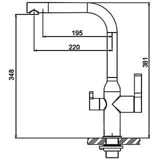 Смеситель для кухни Gappo G4399-4 под фильтр сатин