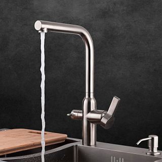 Смеситель для кухни Gappo G4399-4 под фильтр сатин