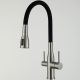 Смеситель для кухни Gappo G4399-65 с гибким изливом и подключением фильтра питьевой воды сатин