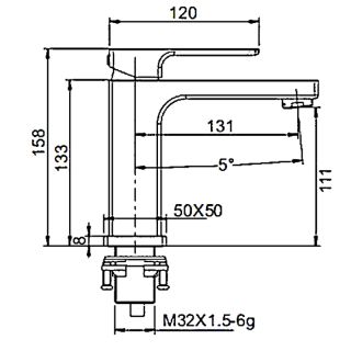 Смеситель для раковины Gappo G1018 хром