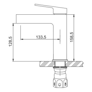Смеситель для раковины Gappo G1099-39 оружейная сталь