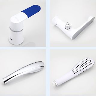 Смеситель на борт ванны Frap H34 F1134 хром белый