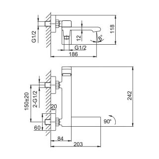 Гигиенический душ Frap F3284 хром