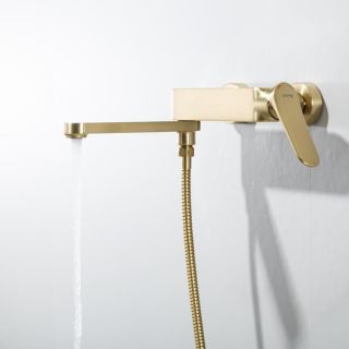 Смеситель для ванны Gappo G3210-3 золотой сатин