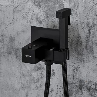 Гигиенический душ со смесителем Gappo G7207-60 с термостатом чёрный