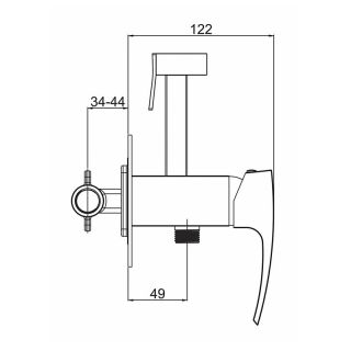 Гигиенический душ со смесителем Gappo G7207-9 оружейная сталь