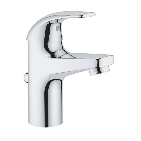 Смеситель для раковины GROHE BauCurve 32805000 однорычажный DN 15, с донным клапаном, хром 32805000