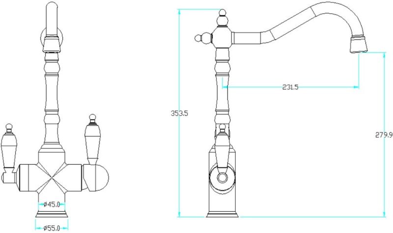 Смеситель для кухни Boheme Medici Ripresa бронза 111