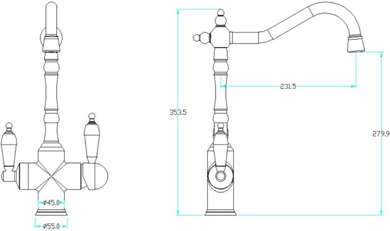 Смеситель для кухни Boheme Tradizionale Oro золото 112