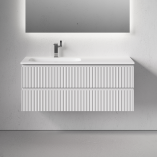 Тумба подвесная под раковину Sancos Snob R SNR120LW левая 120 см Bianco