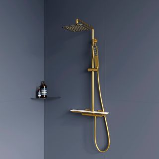 Душевая стойка RGW SP-34G 51140134-06 с термостатом брашированное золото