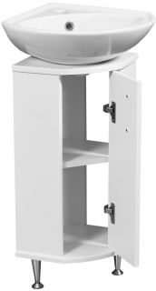 Тумба под раковину угловая Stella Polar Концепт SP-00000156 30см белый