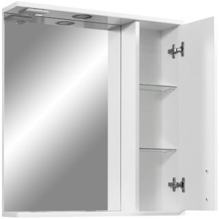 Зеркало-шкаф с подсветкой Stella Polar Фантазия 65см белый SP-00000225